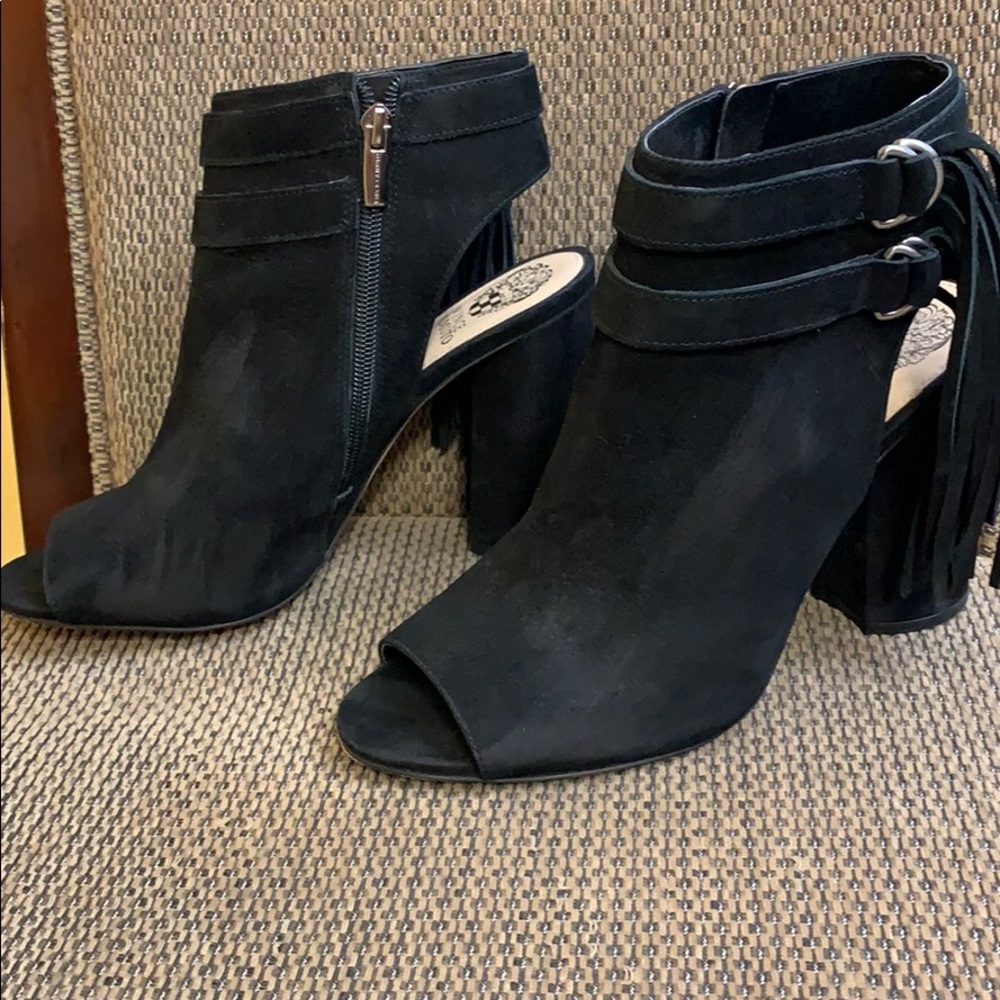 Vince Camuto Black Peep Toe & Heel Boots